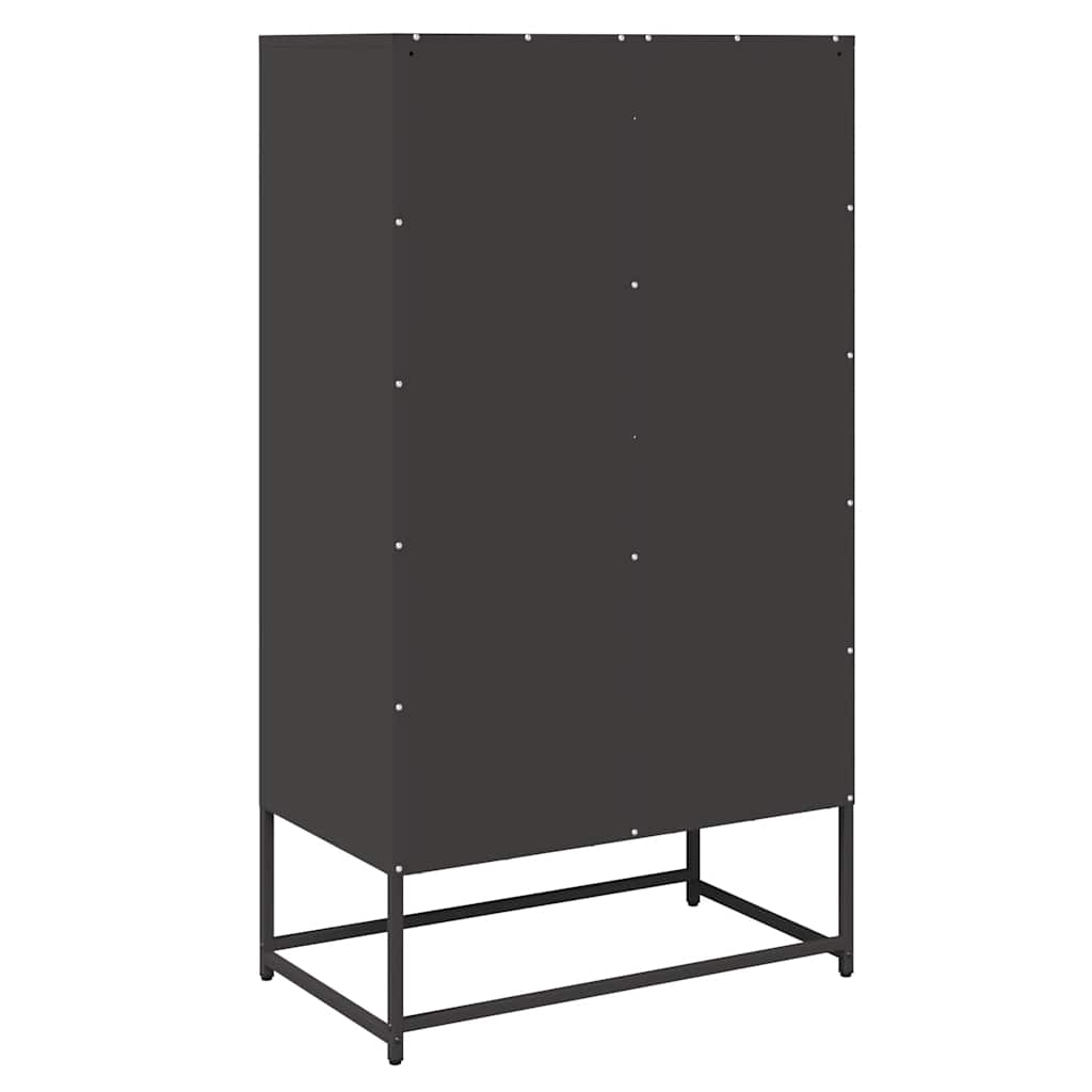 Hoge kast 68x39x123 cm staal zwart