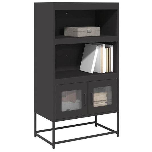Hoge kast 68x39x123 cm staal zwart