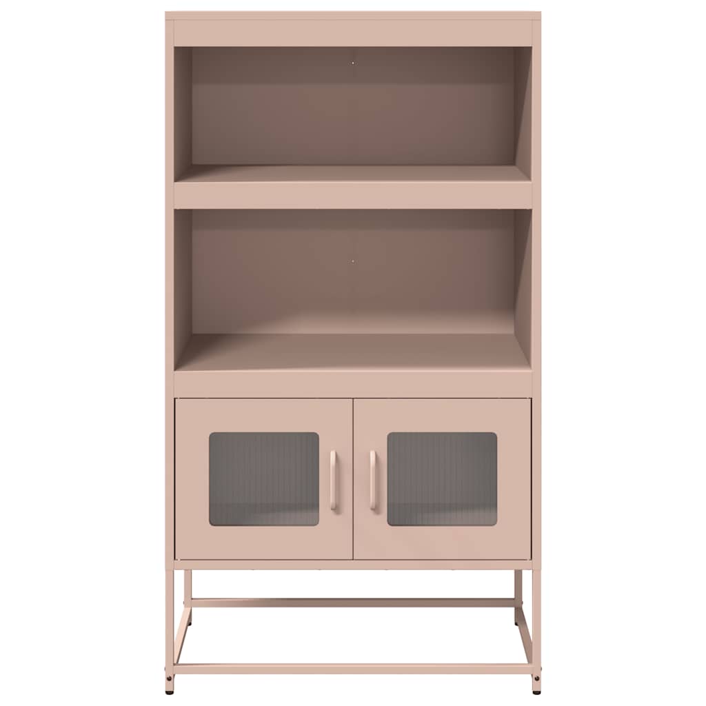 Hoge kast 68x39x123 cm staal roze