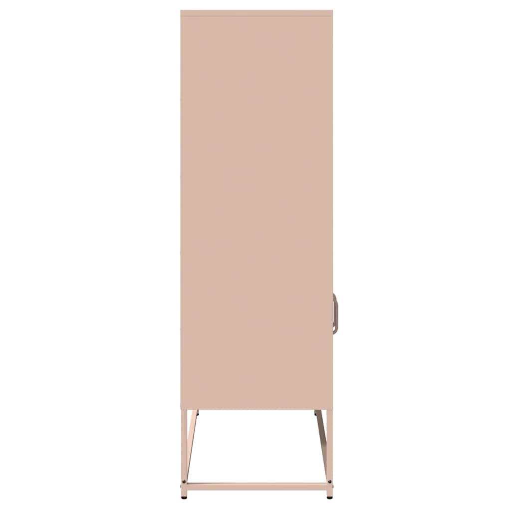 Hoge kast 68x39x123 cm staal roze