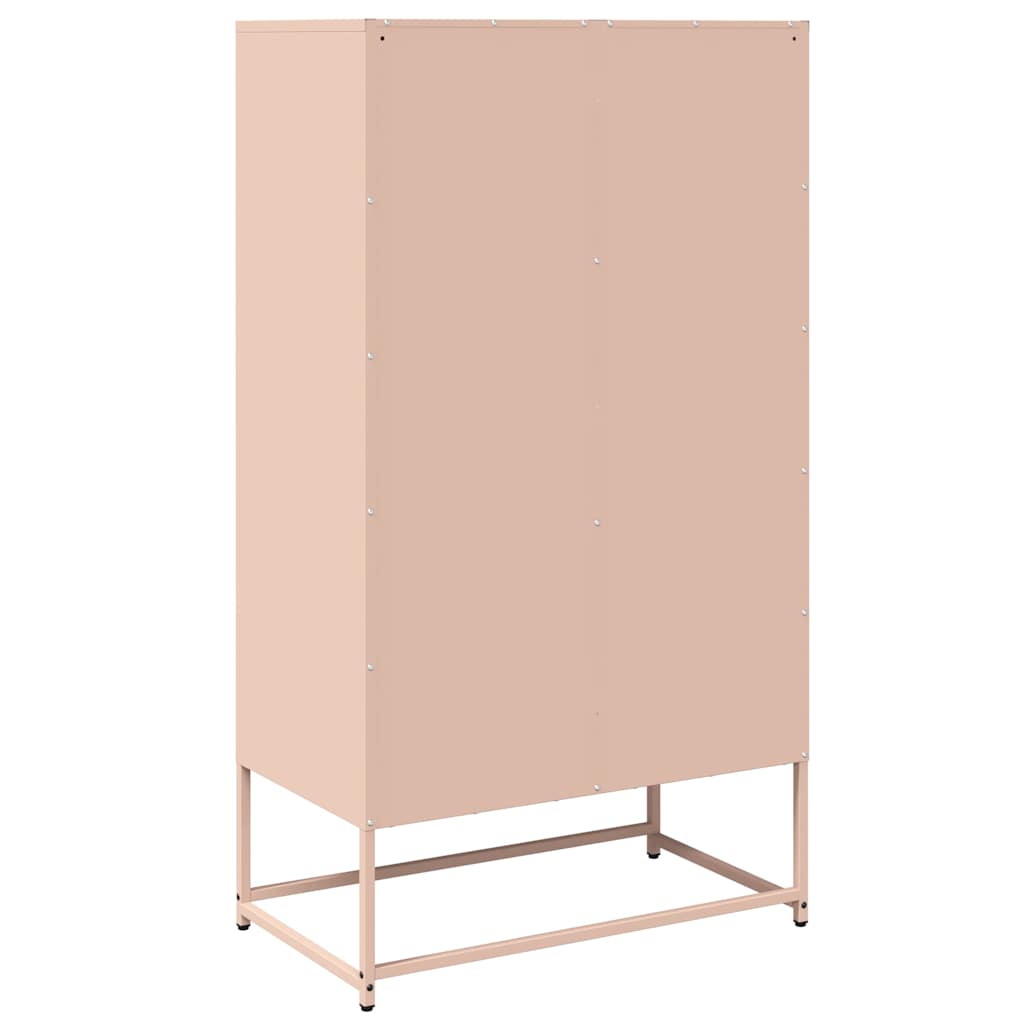 Hoge kast 68x39x123 cm staal roze
