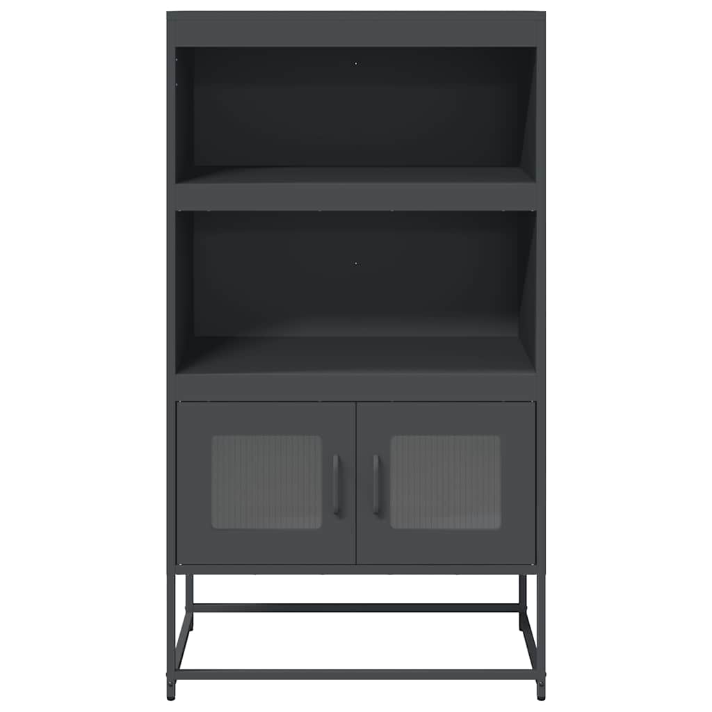 Hoge kast 68x39x123 cm staal antracietkleurig