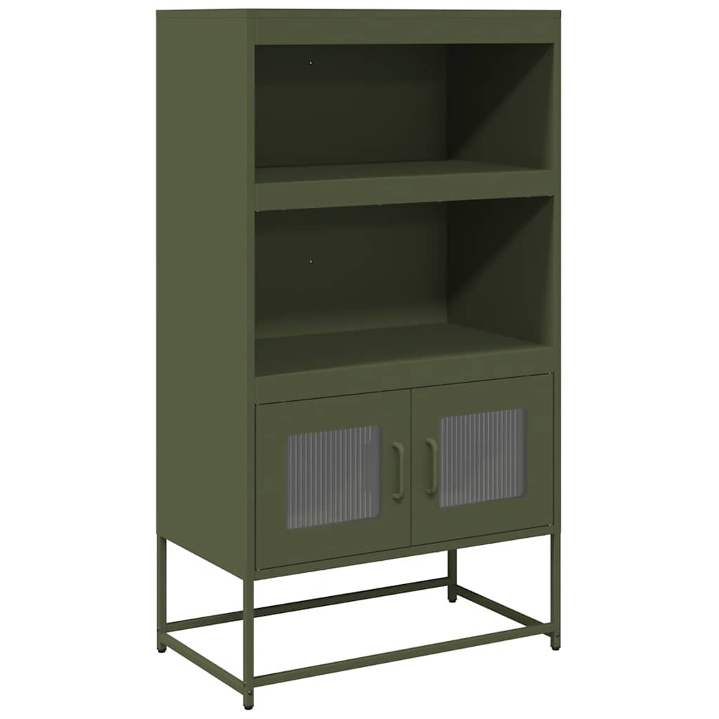 Hoge kast 68x39x123 cm staal olijfgroen