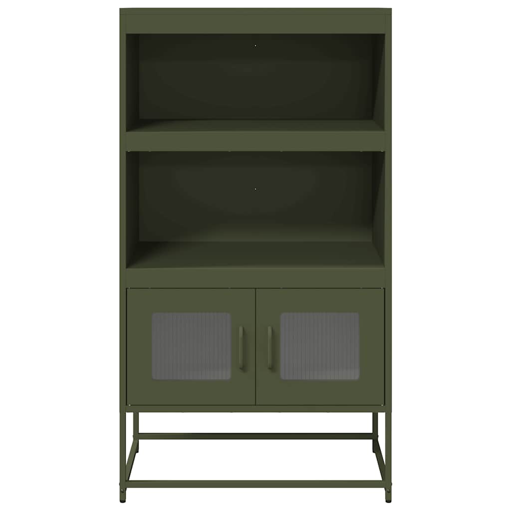 Hoge kast 68x39x123 cm staal olijfgroen