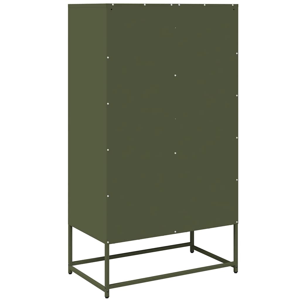 Hoge kast 68x39x123 cm staal olijfgroen