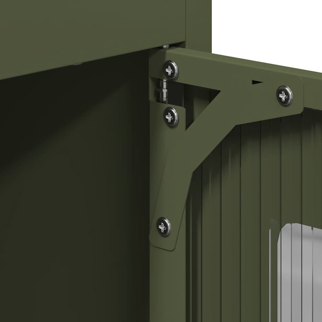 Hoge kast 68x39x123 cm staal olijfgroen