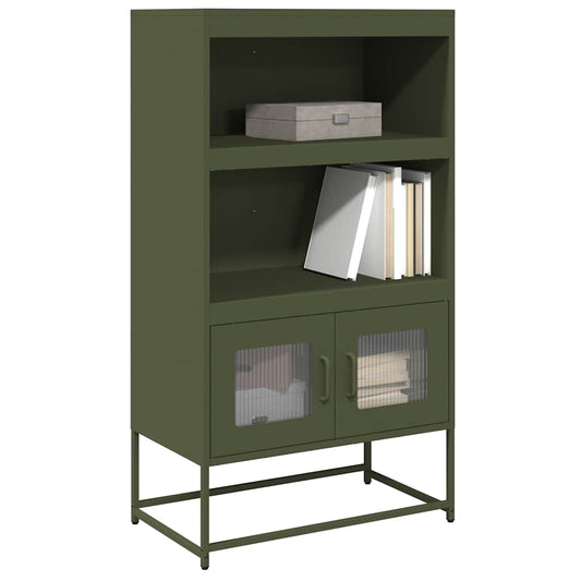 Hoge kast 68x39x123 cm staal olijfgroen