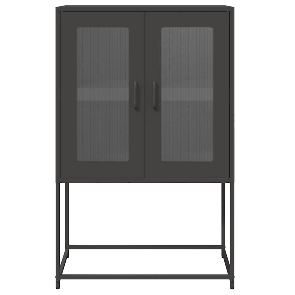 Hoge kast 68x39x107 cm staal zwart