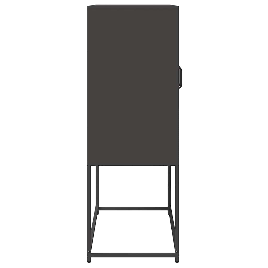 Hoge kast 68x39x107 cm staal zwart