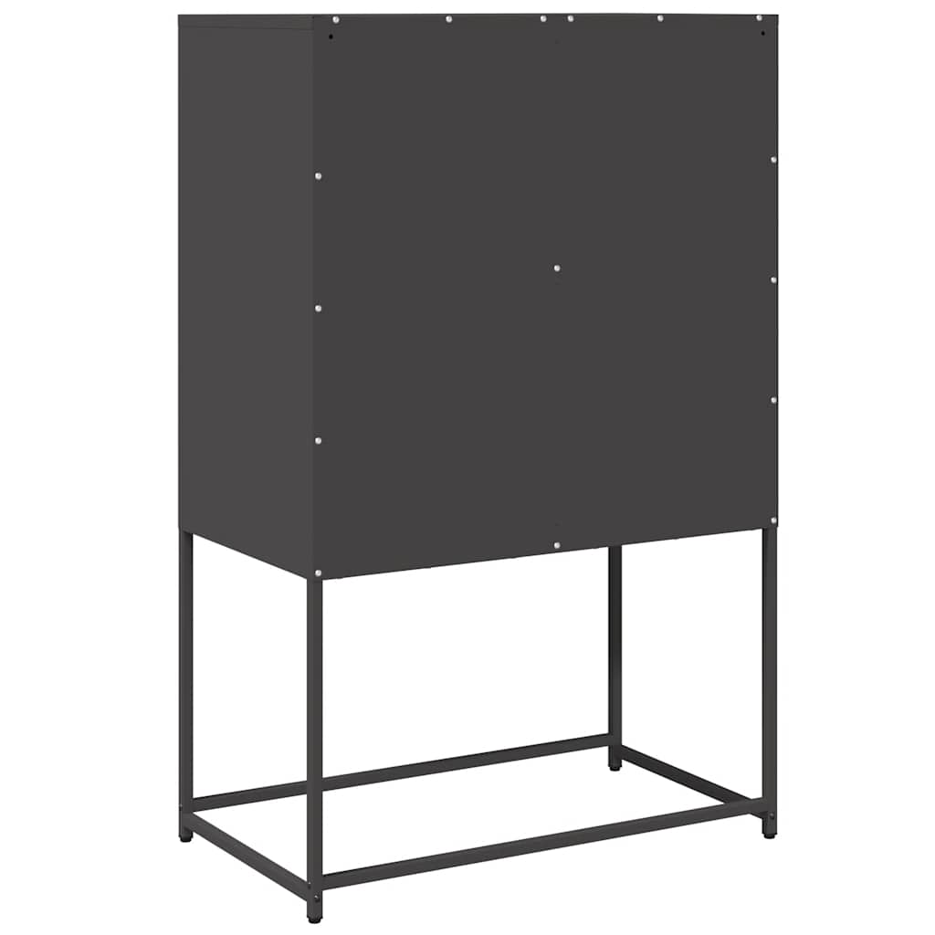 Hoge kast 68x39x107 cm staal zwart