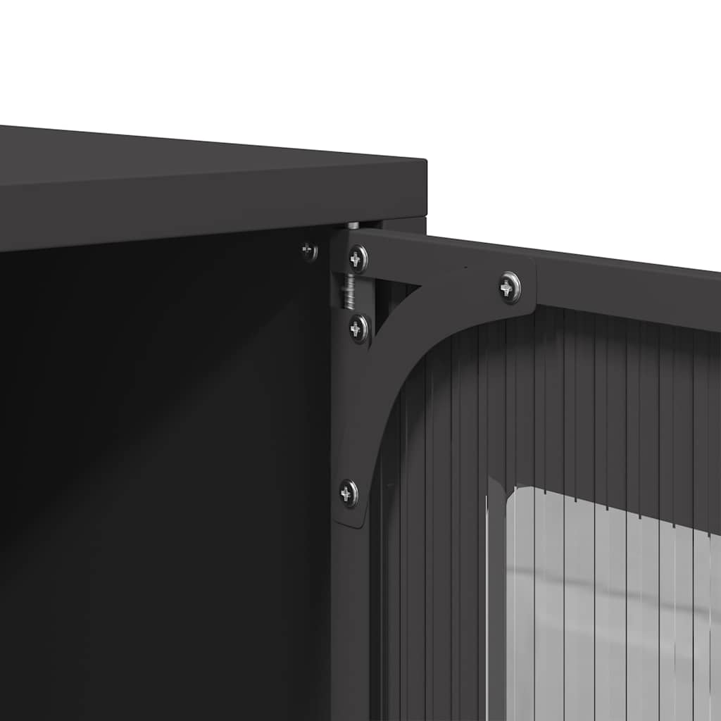 Hoge kast 68x39x107 cm staal zwart