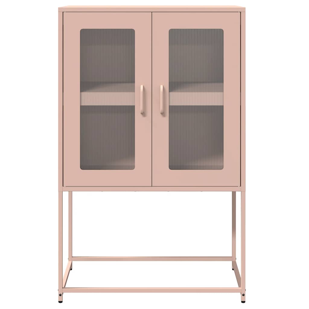 Hoge kast 68x39x107 cm staal roze