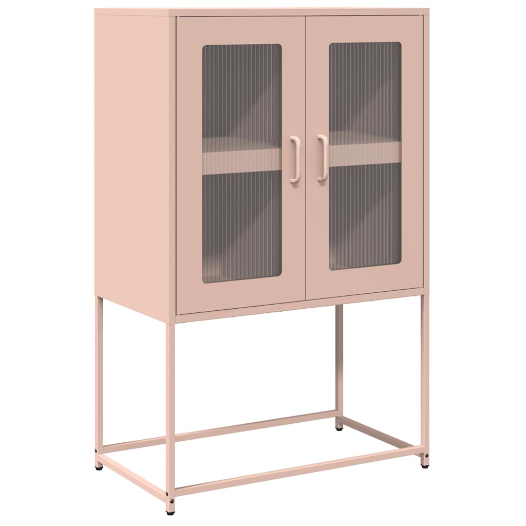 Hoge kast 68x39x107 cm staal roze