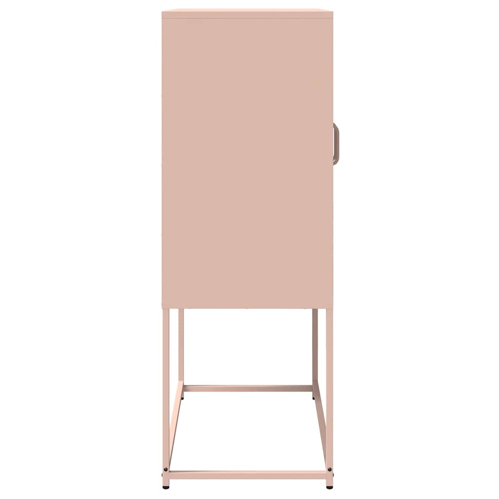 Hoge kast 68x39x107 cm staal roze