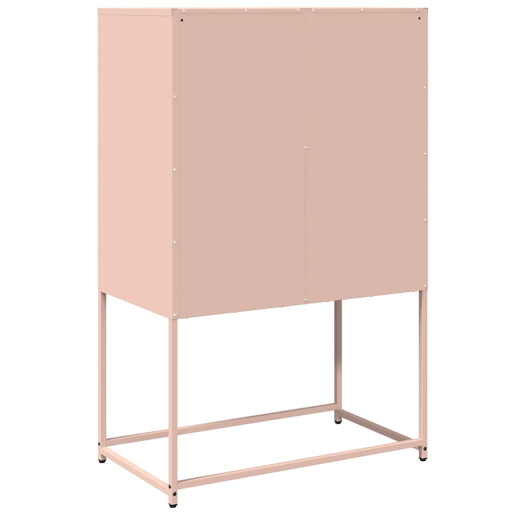Hoge kast 68x39x107 cm staal roze