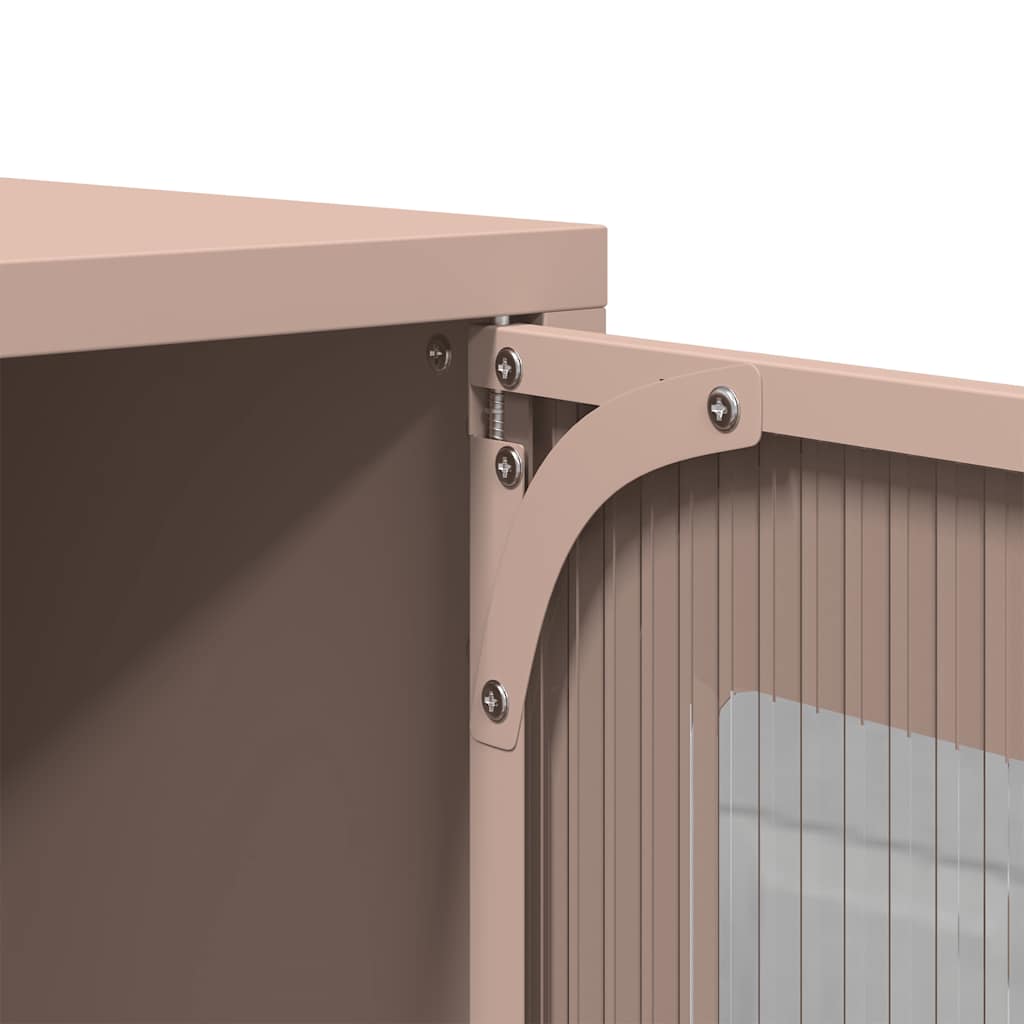Hoge kast 68x39x107 cm staal roze