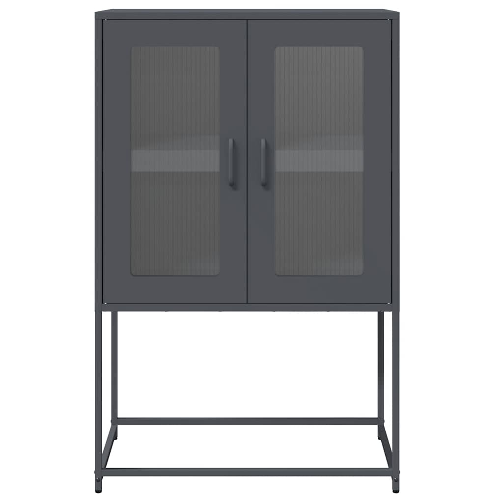 Hoge kast 68x39x107 cm staal antracietkleurig