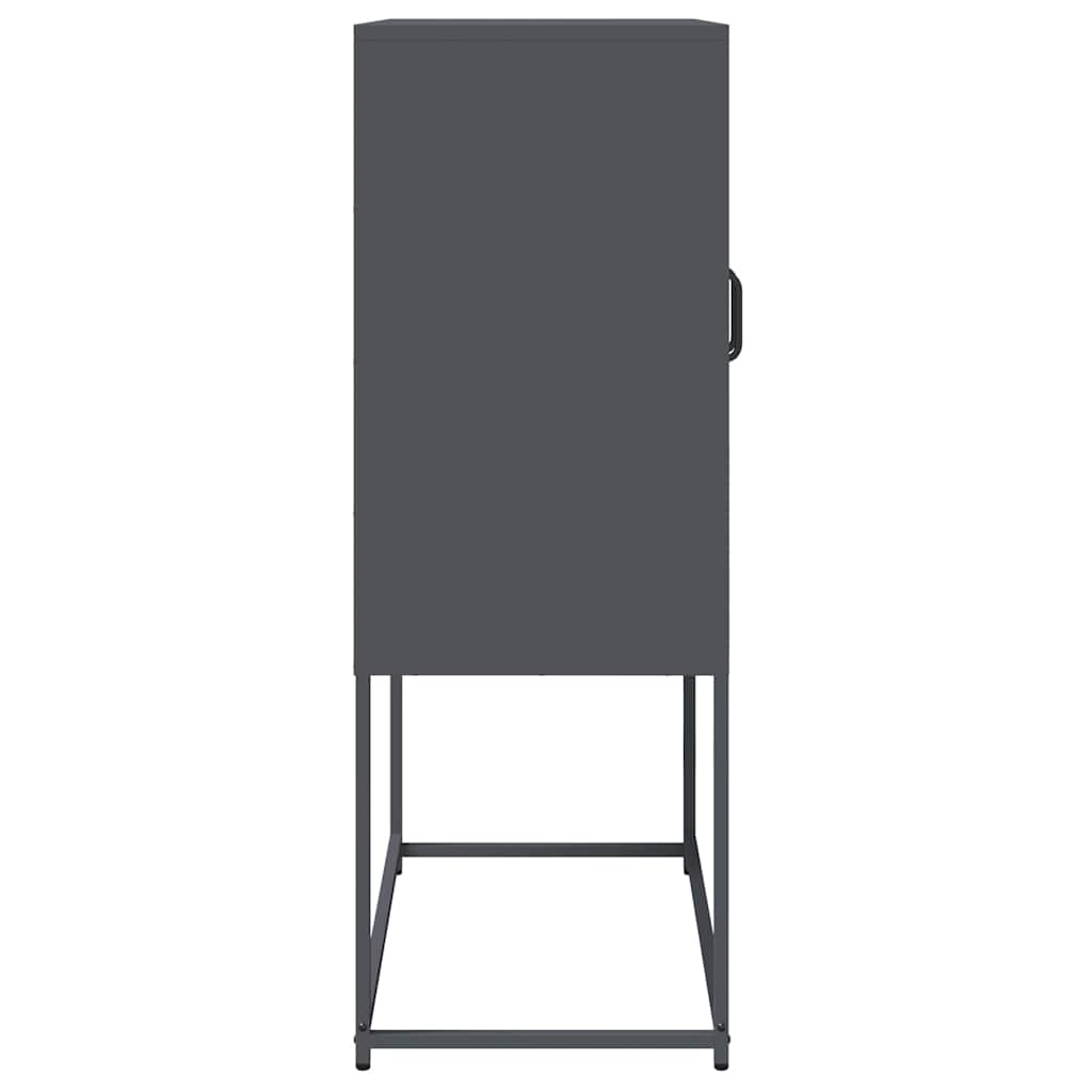 Hoge kast 68x39x107 cm staal antracietkleurig