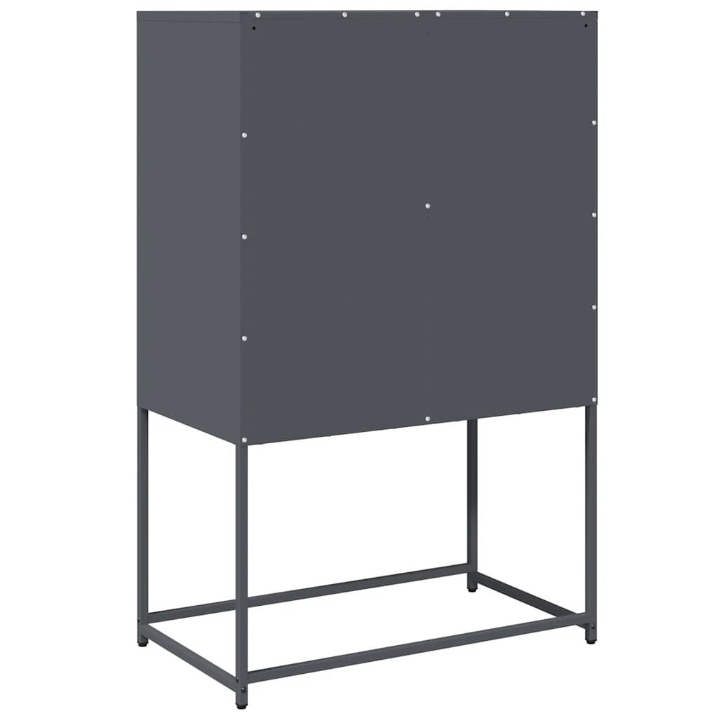 Hoge kast 68x39x107 cm staal antracietkleurig
