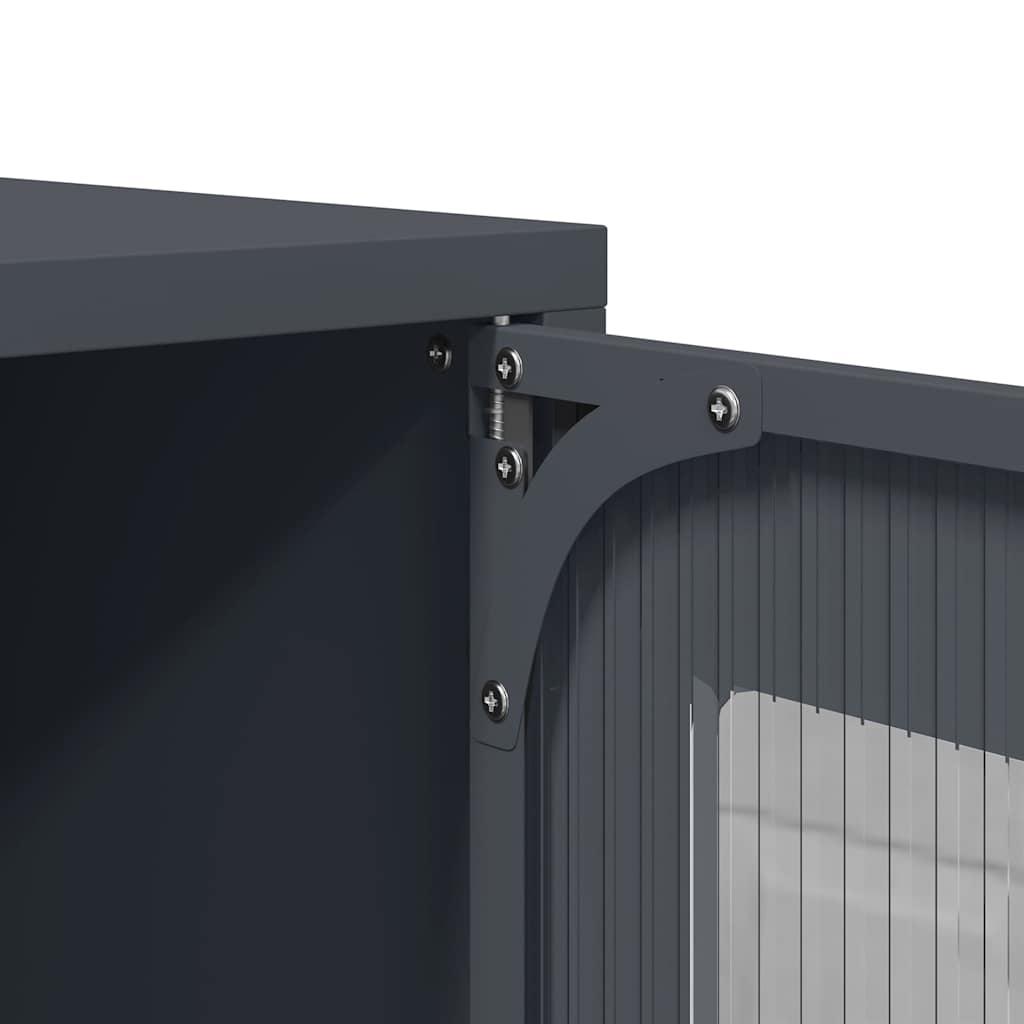 Hoge kast 68x39x107 cm staal antracietkleurig