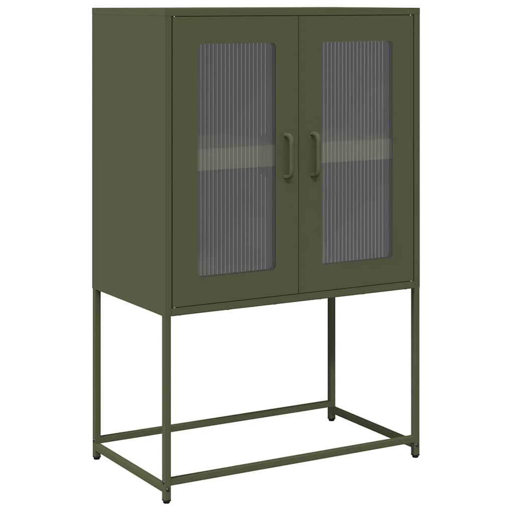 Hoge kast 68x39x107 cm staal olijfgroen