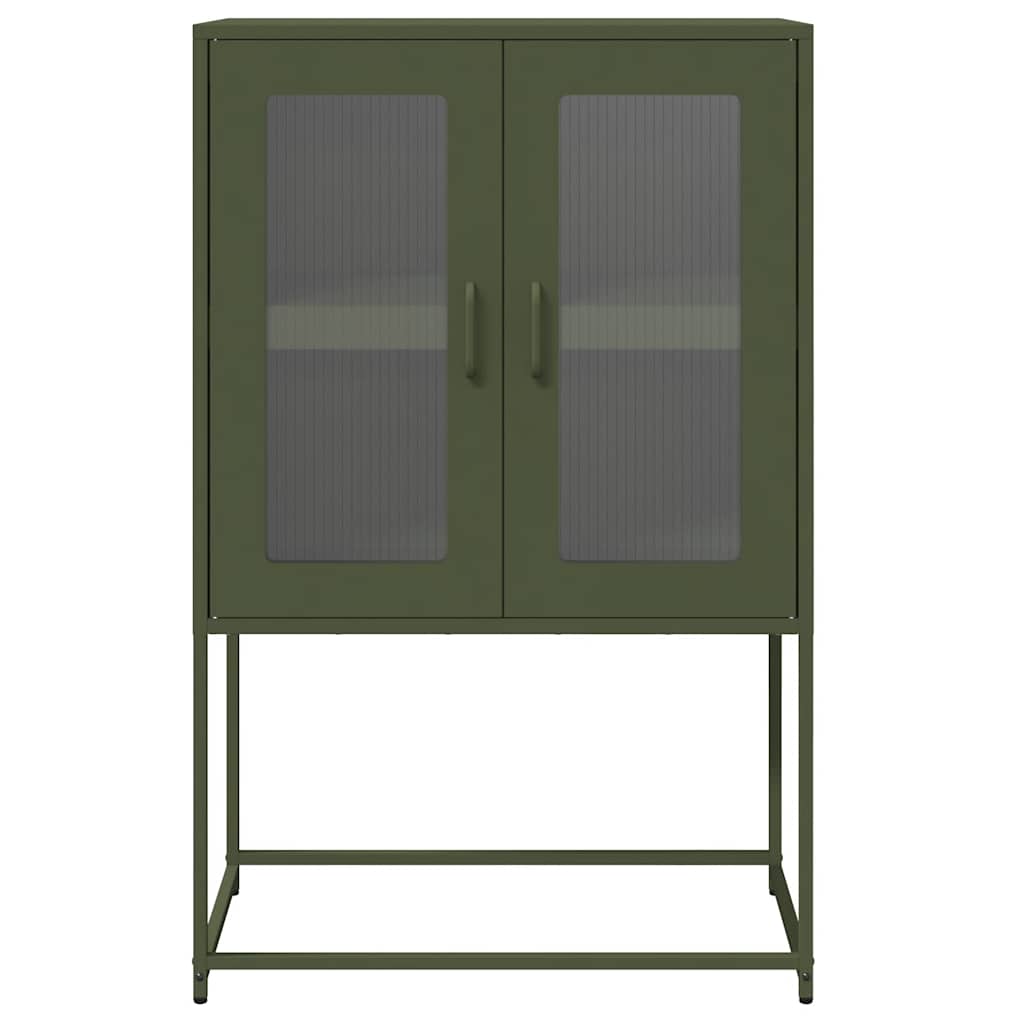 Hoge kast 68x39x107 cm staal olijfgroen