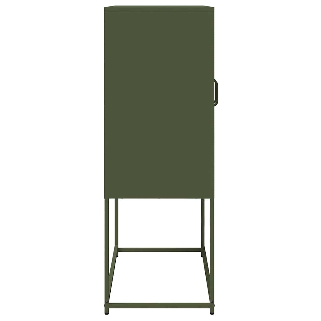 Hoge kast 68x39x107 cm staal olijfgroen