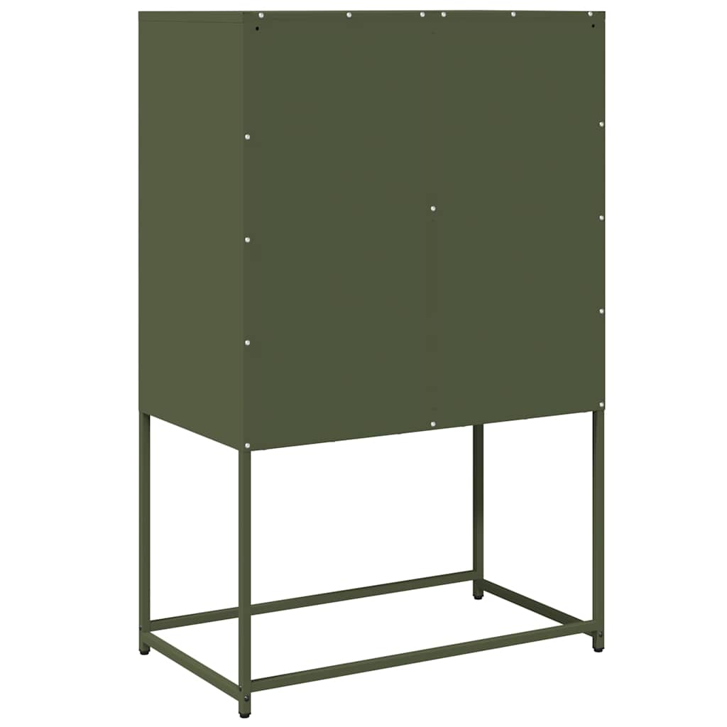 Hoge kast 68x39x107 cm staal olijfgroen