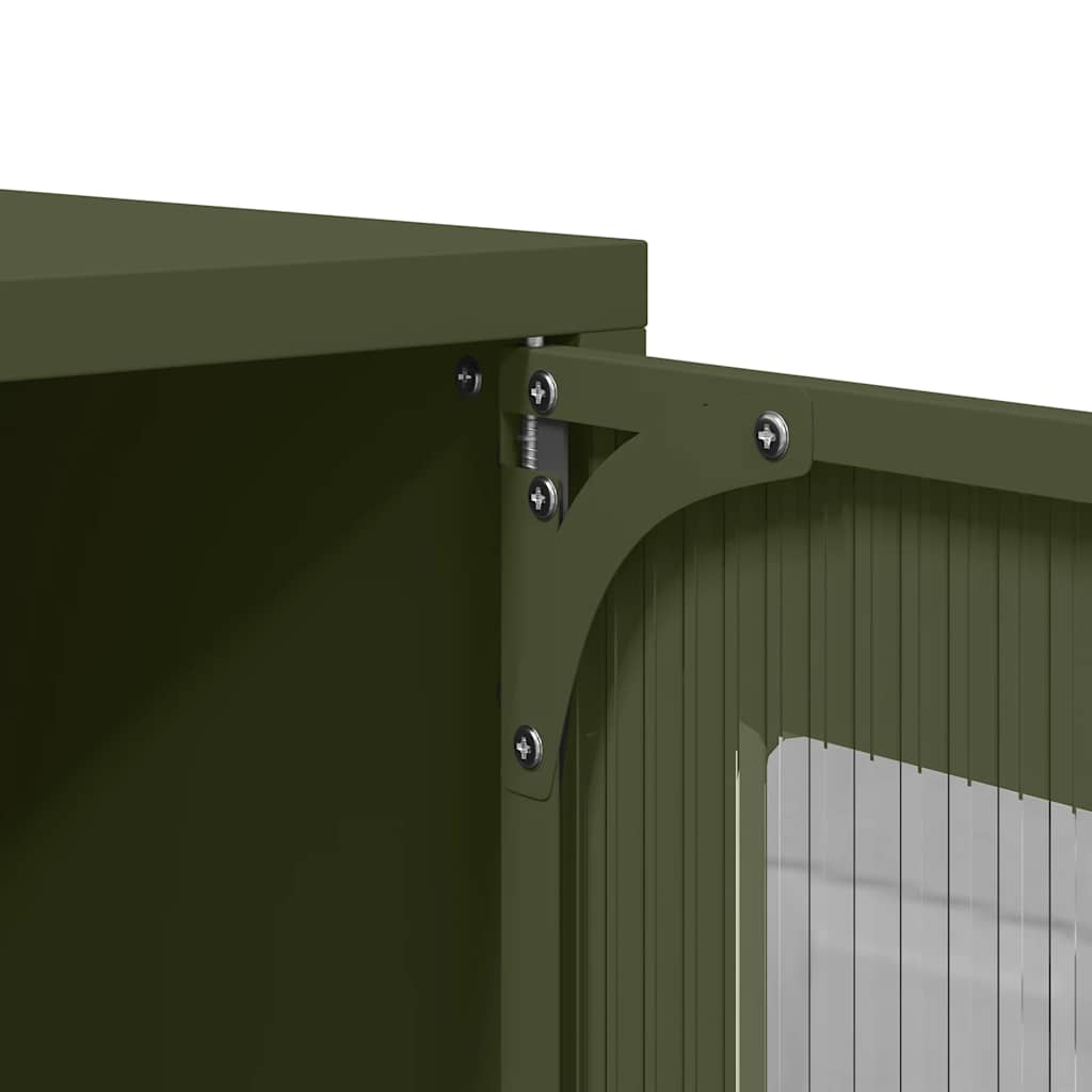 Hoge kast 68x39x107 cm staal olijfgroen
