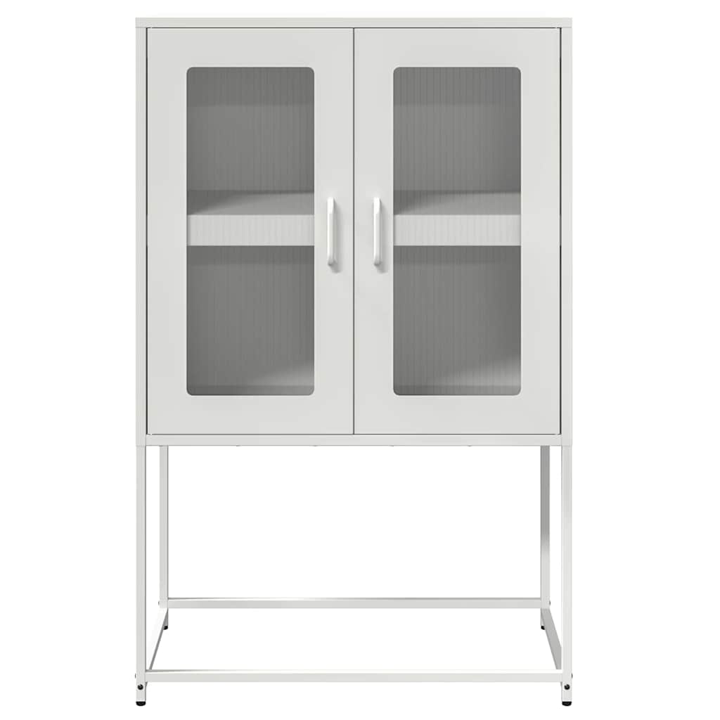 Hoge kast 68x39x107 cm staal wit