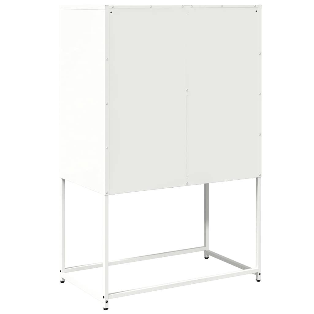 Hoge kast 68x39x107 cm staal wit