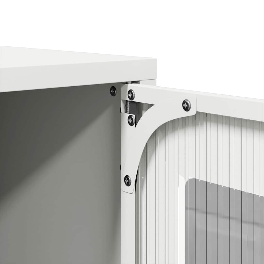 Hoge kast 68x39x107 cm staal wit