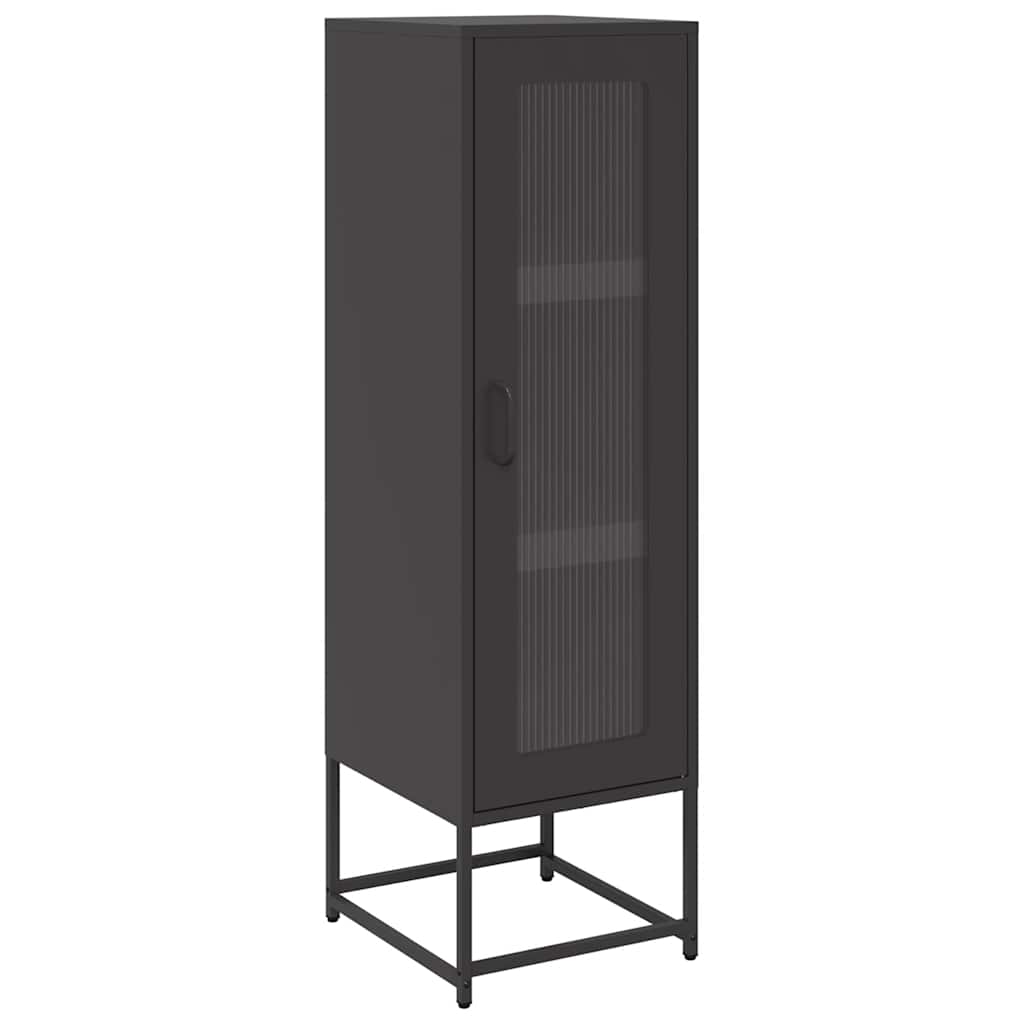 Hoge kast 36x39x123 cm koudgewalst staal zwart