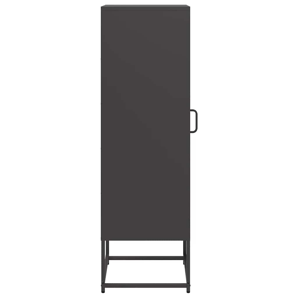 Hoge kast 36x39x123 cm koudgewalst staal zwart