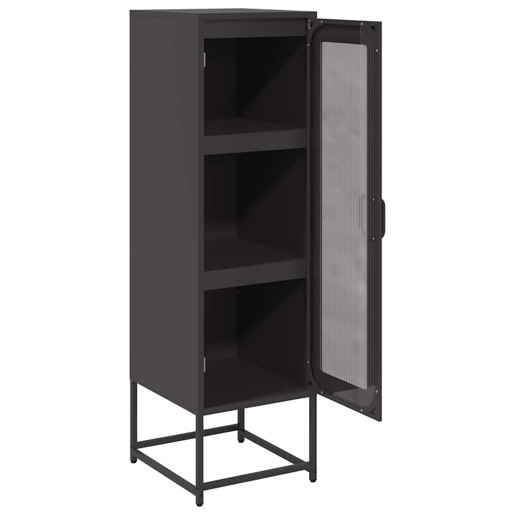 Hoge kast 36x39x123 cm koudgewalst staal zwart