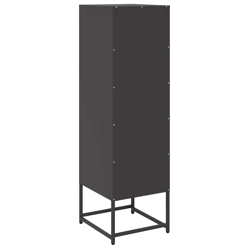 Hoge kast 36x39x123 cm koudgewalst staal zwart