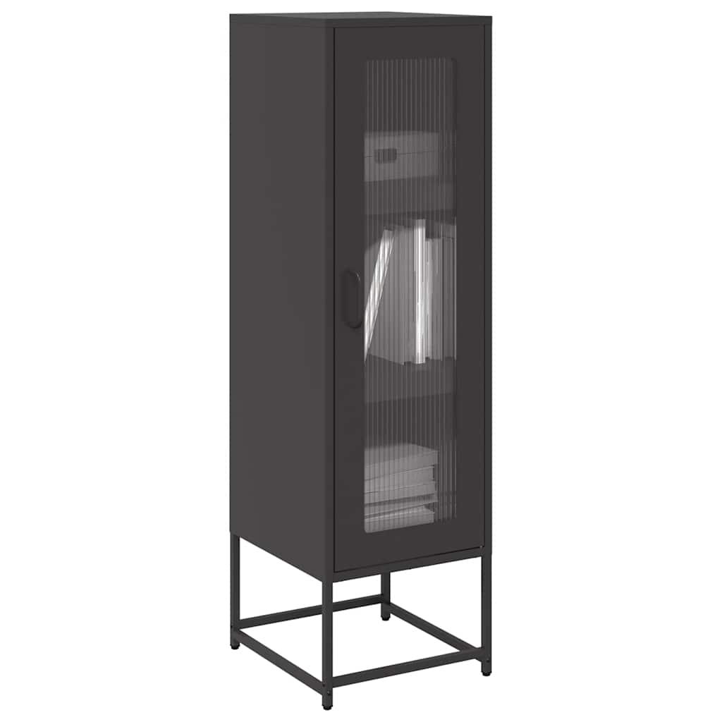 Hoge kast 36x39x123 cm koudgewalst staal zwart