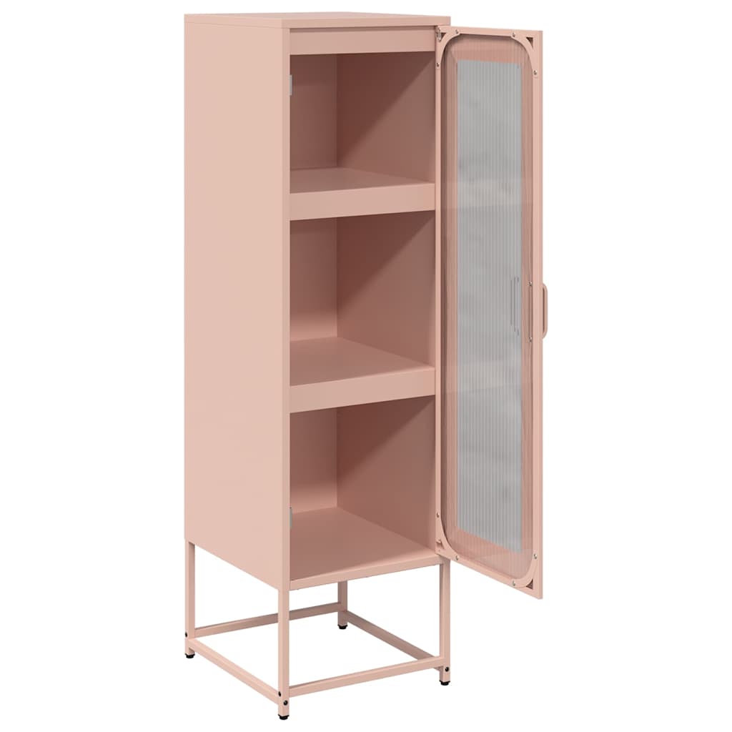 Hoge kast 36x39x123 cm koudgewalst staal roze