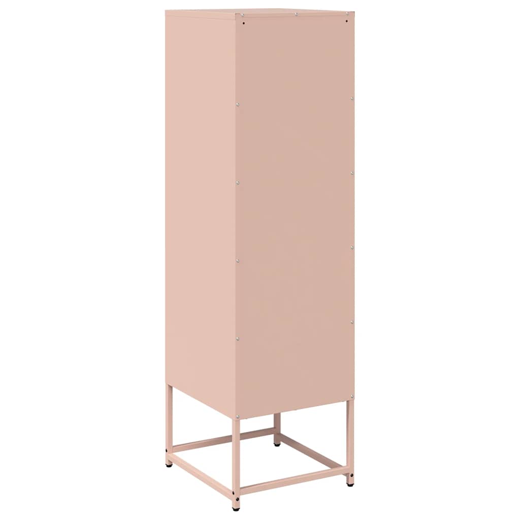 Hoge kast 36x39x123 cm koudgewalst staal roze