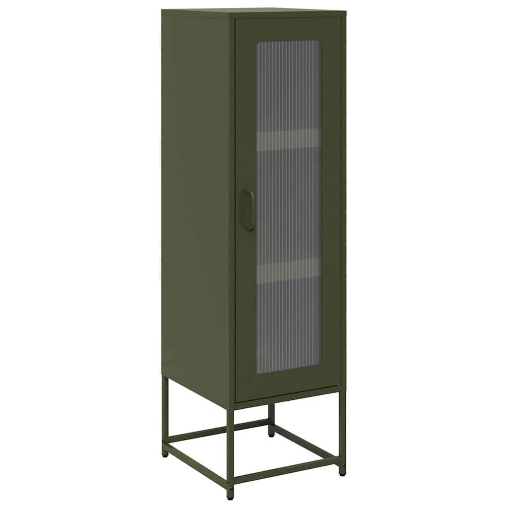 Hoge kast 36x39x123 cm koudgewalst staal olijfgroen