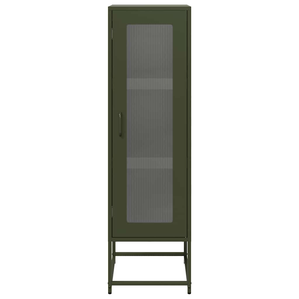 Hoge kast 36x39x123 cm koudgewalst staal olijfgroen