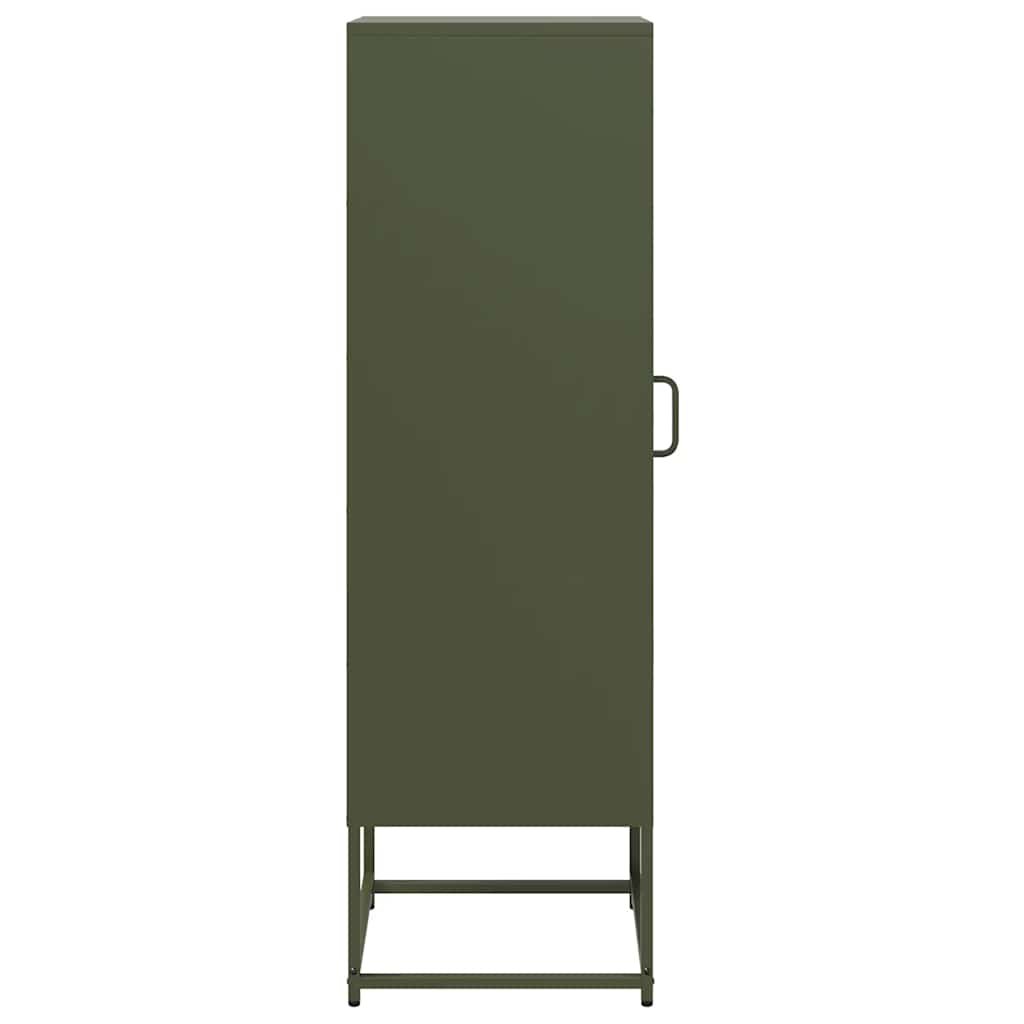 Hoge kast 36x39x123 cm koudgewalst staal olijfgroen