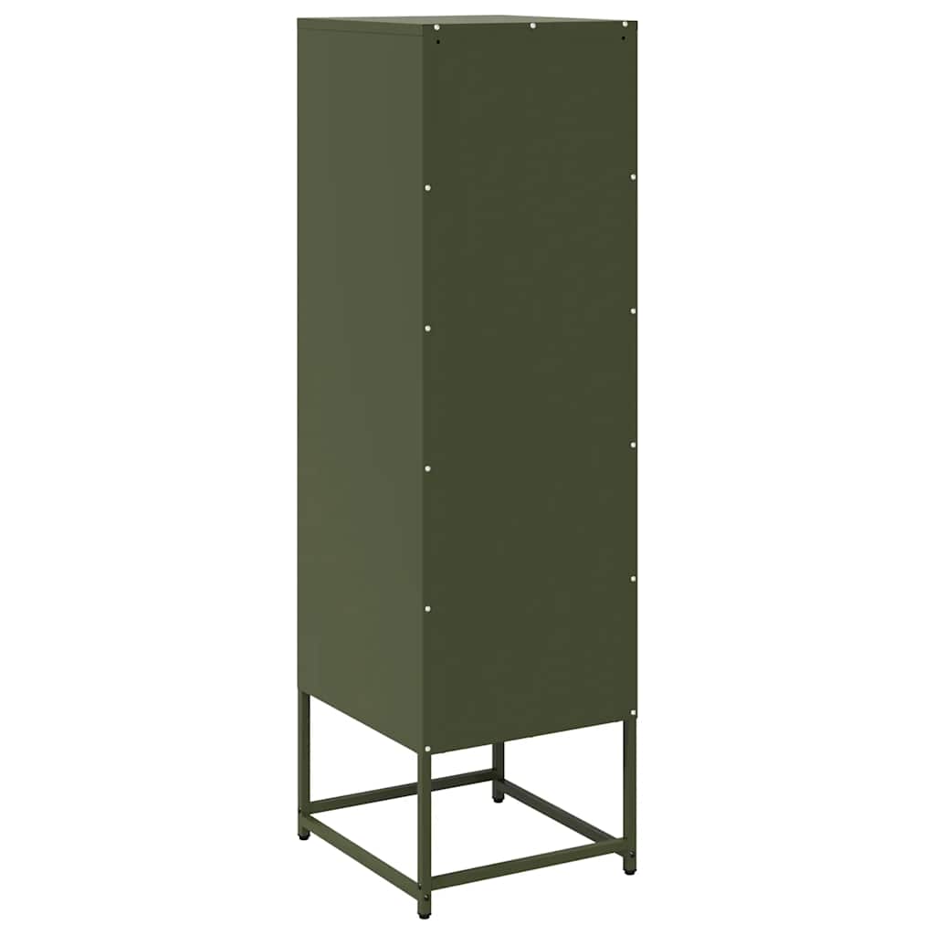 Hoge kast 36x39x123 cm koudgewalst staal olijfgroen
