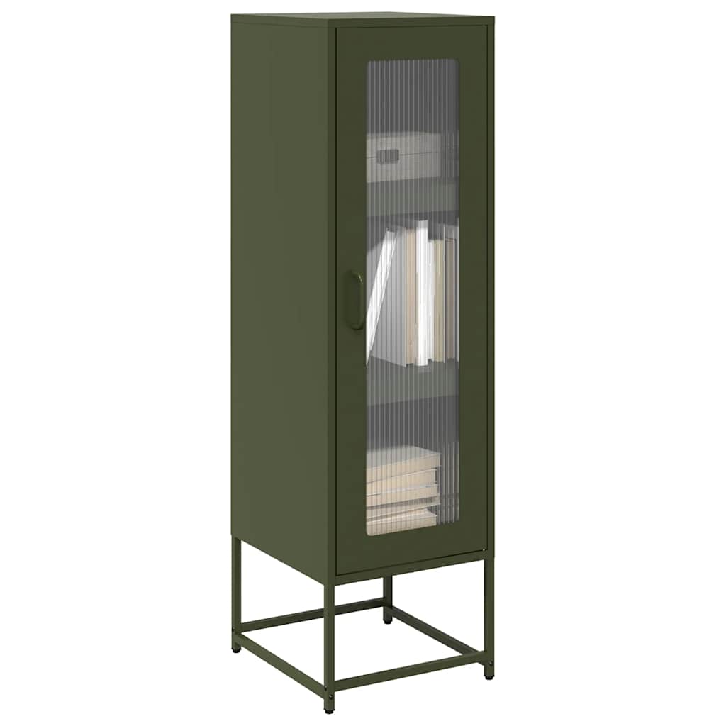 Hoge kast 36x39x123 cm koudgewalst staal olijfgroen