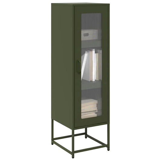 Hoge kast 36x39x123 cm koudgewalst staal olijfgroen