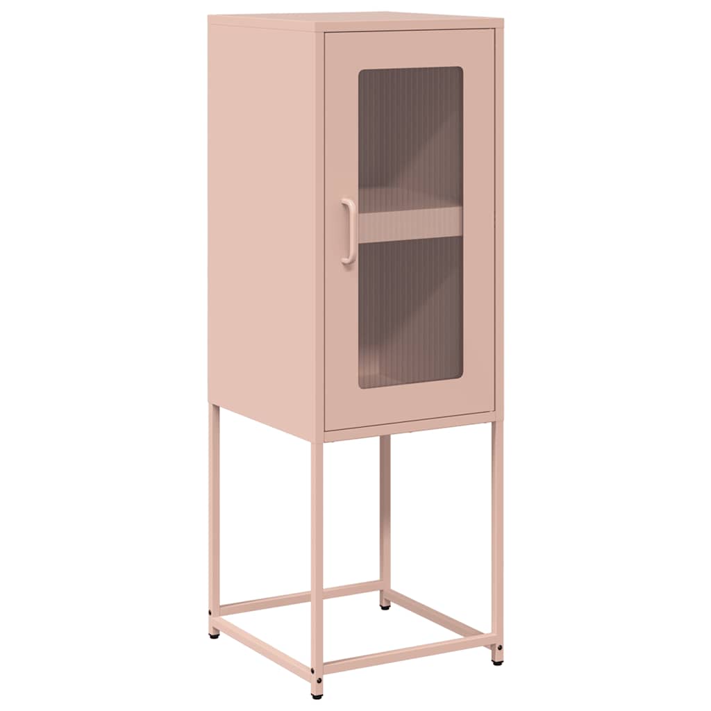Dressoir 36x39x107 cm koudgewalst staal roze