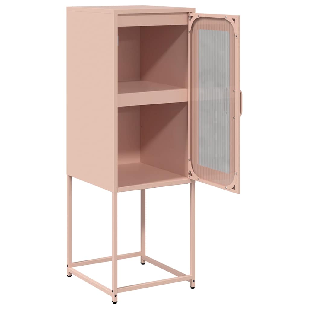 Dressoir 36x39x107 cm koudgewalst staal roze
