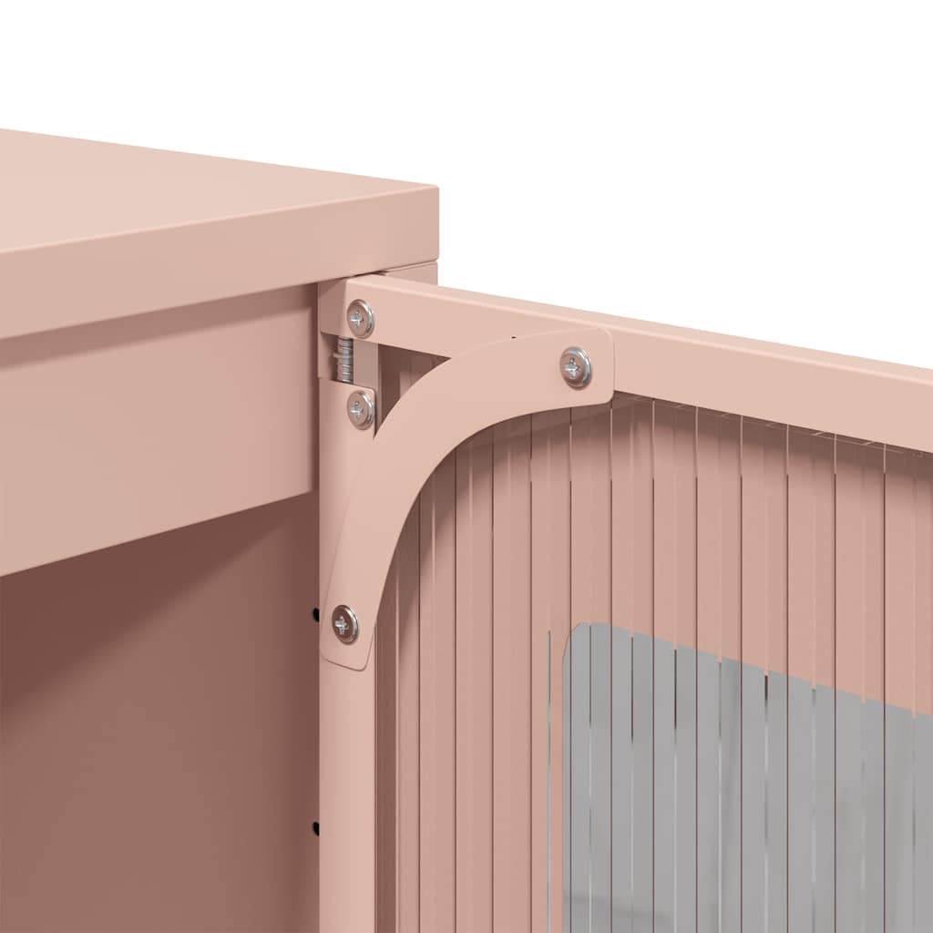 Dressoir 36x39x107 cm koudgewalst staal roze