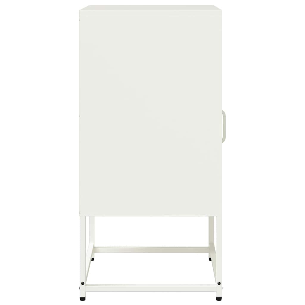 Nachtkastje 36x39x78 cm koudgewalst staal wit
