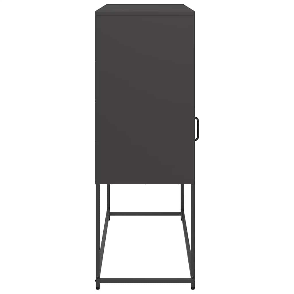 Dressoir 100,5x39x107 cm koudgewalst staal zwart